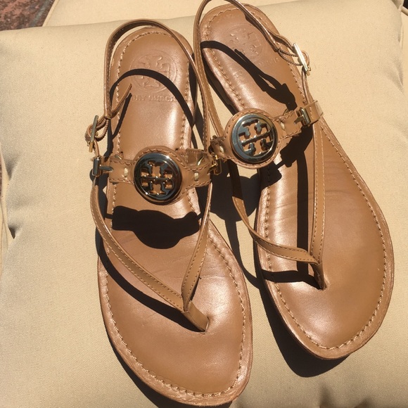 Tory Burch Shoes - Tory Burch Ali Thong Tan Sandal 8 buckle
